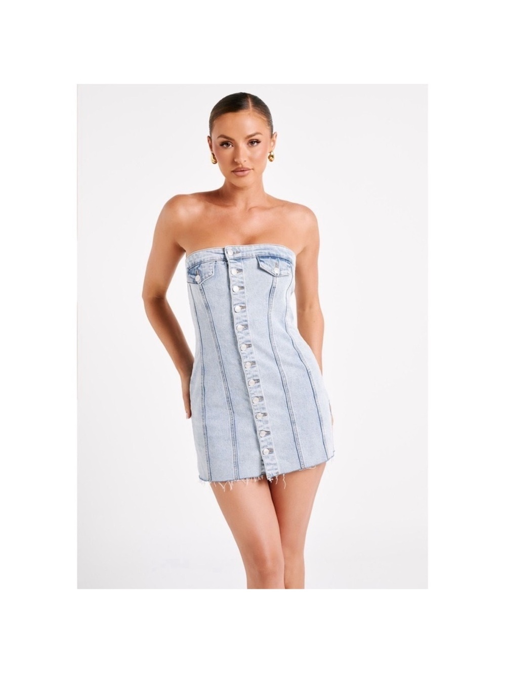 Meshki Denim Mini Dress